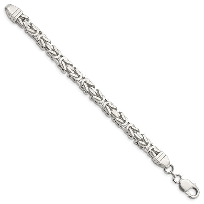 Sterling Silver 7.5mm Byzantine Chain