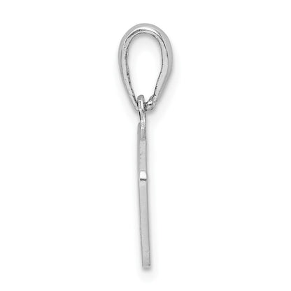 De-Ani Sterling Silver Rhodium-plated Polished 4 Aces Good Luck Playing Cards Pendant
