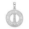 De-Ani Sterling Silver Rhodium-Plated Cape Cod with Lighthouse Circle Pendant