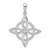 De-Ani Sterling Silver Rhodium-Plated Polished Celtic Eternity Knot Pendant