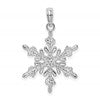De-Ani Sterling Silver Rhodium-Plated Polished Snowflake Pendant