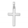 De-Ani Sterling Silver Rhodium-Plated Beveled Latin Cross Pendant