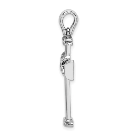 De-Ani Sterling Silver with Endcaps and X-Center Latin Cross Pendant