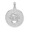 De-Ani Sterling Silver Rhodium-Plated Jamaica Round Circle with Crab Pendant