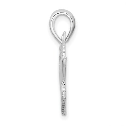 De-Ani Sterling Silver Rhodium-Plated Polished St. Thomas Cruise Ship Pendant