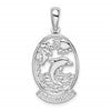 De-Ani Sterling Silver Rhodium-Plated St. Thomas Dolphin Sunset Pendant