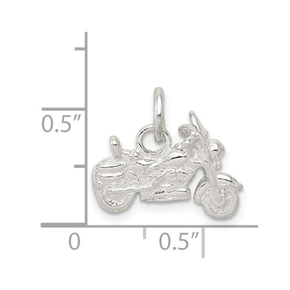 Sterling Silver Motorcycle Charm