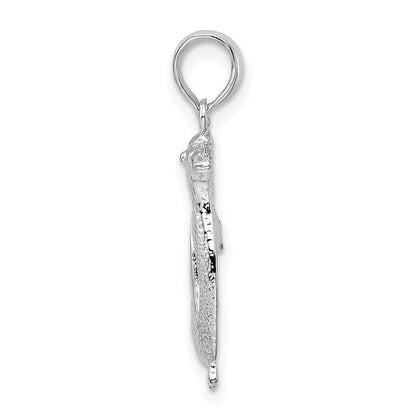 De-Ani Sterling Silver Rhodium-Plated Polished Penguin Pendant