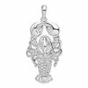 De-Ani Sterling Silver Rhodium-Plated Polished Maine Lobster Pendant