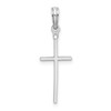 De-Ani Sterling Silver Rhodium-Plated Polished Thin Latin Cross Pendant