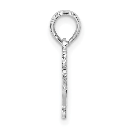 De-Ani Sterling Silver Rhodium-Plated Polished Bahamas Cruise Ship Pendant