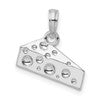 De-Ani Sterling Silver Rhodium-Plated Polished Cheese Wedge Pendant