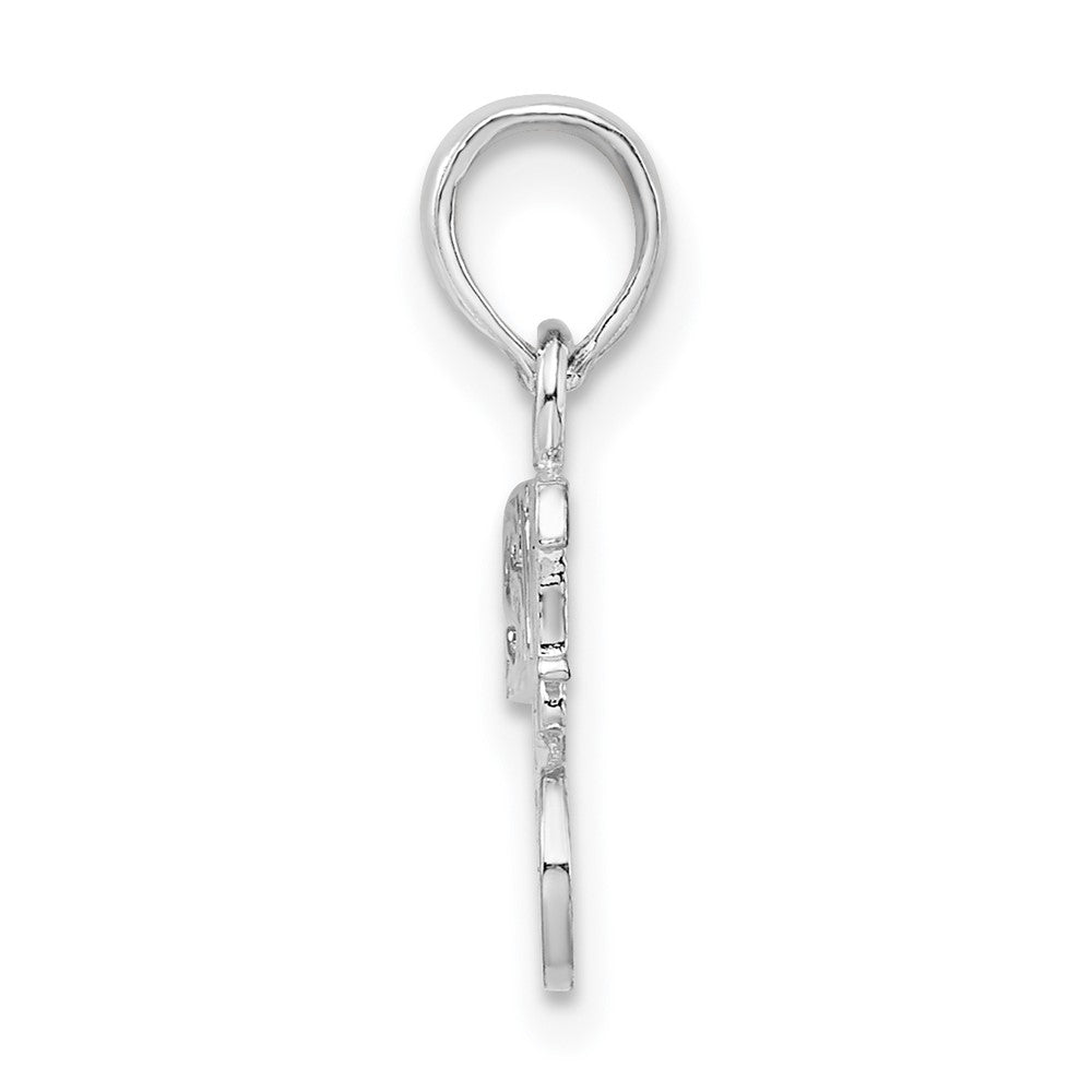 De-Ani Sterling Silver Rhodium-plated Polished SWEET 16 Pendant