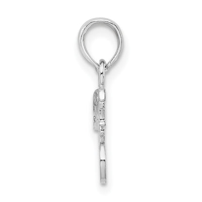 De-Ani Sterling Silver Rhodium-plated Polished SWEET 16 Pendant