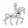 De-Ani Sterling Silver Rhodium-Plated Polished Walking Horse Pendant