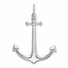 De-Ani Sterling Silver Rhodium-Plated Polished 3D Large Anchor Pendant