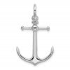 De-Ani Sterling Silver Rhodium-Plated Polished 3D Anchor Pendant