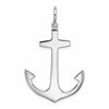 De-Ani Sterling Silver Rhodium-Plated Polished 3D Large Anchor Pendant