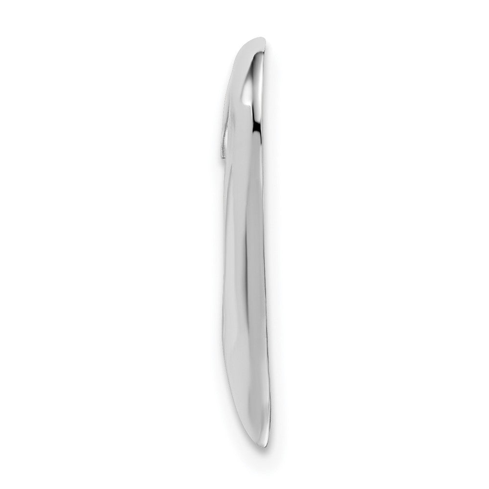 De-Ani Sterling Silver Rhodium-Plated Polished Large Floating Heart Pendant