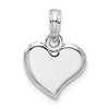 De-Ani Sterling Silver Rhodium-plated Polished Small Teardrop Heart Pendant