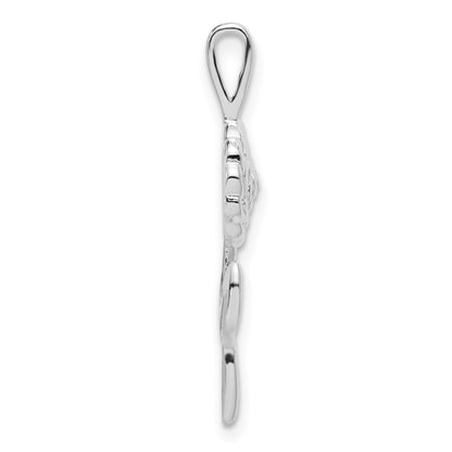 Sterling Silver Rose Pendant