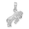 De-Ani Sterling Silver Rhodium-Plated Polished 3D Aries Zodiac Pendant