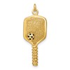 Sterling Silver 14K Gold-plated and Enamel Pickleball Charm
