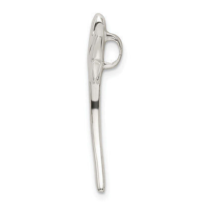 Sterling Silver Polished Dragonfly Chain Slide