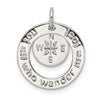 Sterling Silver Round NOT ALL WHO WANDER Pendant
