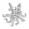 De-Ani Sterling Silver Rhodium-Plated Polished Octopus Slide