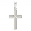 Sterling Silver Polished and Satin Latin Cross Pendant