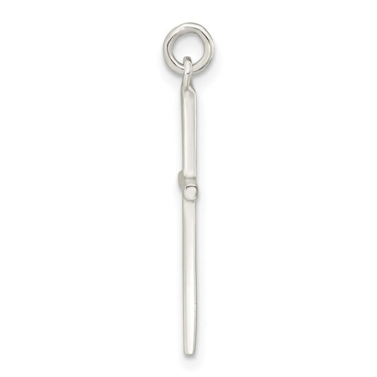 Sterling Silver Polished Cross Pendant