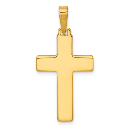Sterling Silver Polished w/Lines Latin Cross Pendant
