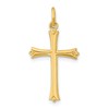 Sterling Silver Gold-plated w/ Pointed Ends Cross Pendant