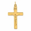 Sterling Silver Gold-plated Polished INRI Crucifix Cross Pendant