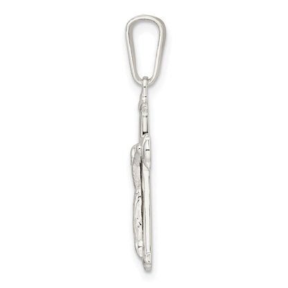 Sterling Silver Polished Crucifix Pendant