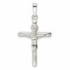 Sterling Silver Polished Crucifix Pendant
