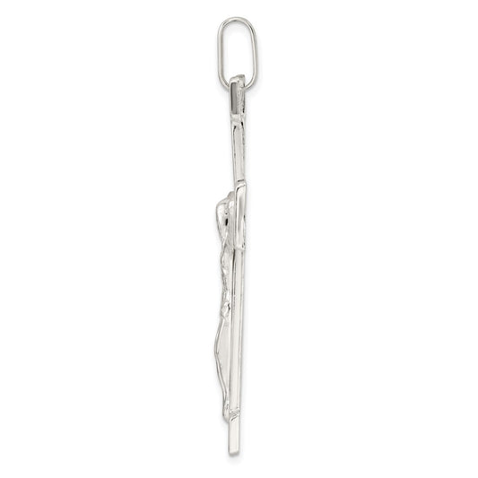 Sterling Silver Polished Crucifix Pendant