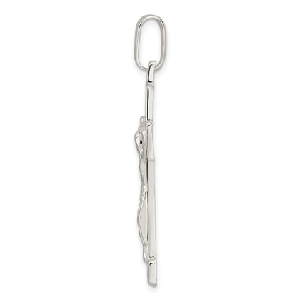 Sterling Silver Polished Crucifix Pendant