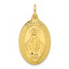 Sterling Silver Gold-tone Polished Solid Miraculous Medal Pendant