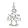 Sterling Silver Polished and Lasered Angel Pendant
