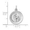 Sterling Silver Rhodium-plated Polished Solid 1st Holy Communion Pendant