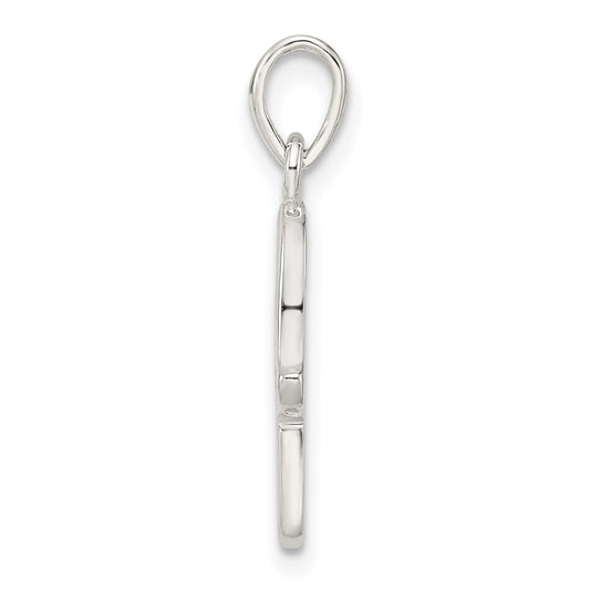 Sterling Silver Polished Chamseh w/Star of David Pendant