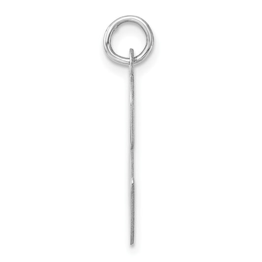 Large Sterling Silver Rhodium-plated Script Letter C Initial Charm