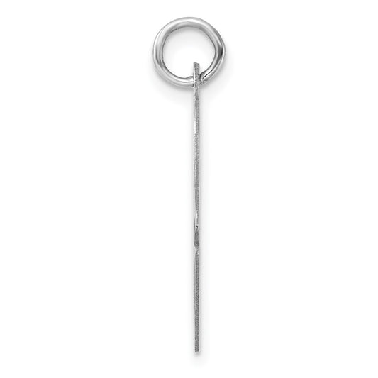 Large Sterling Silver Rhodium-plated Script Letter G Initial Charm