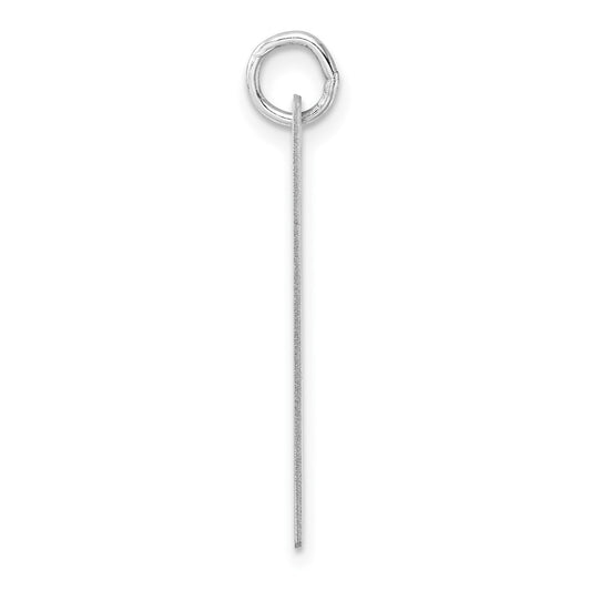 Large Sterling Silver Rhodium-plated Script Letter Y Initial Charm