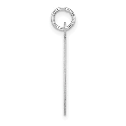 Large Sterling Silver Rhodium-plated Fancy Script Letter C Initial Charm
