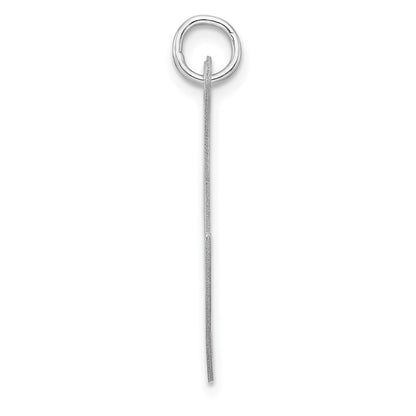 Large Sterling Silver Rhodium-plated Fancy Script Letter X Initial Charm