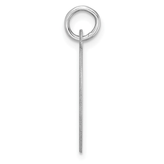 Large Sterling Silver Rhodium-plated Block Letter C Initial Charm