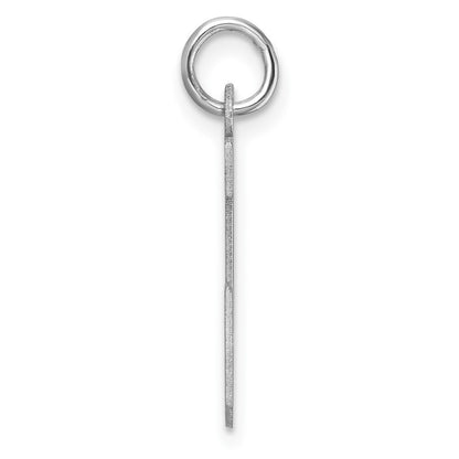 Large Sterling Silver Rhodium-plated Block Letter J Initial Charm